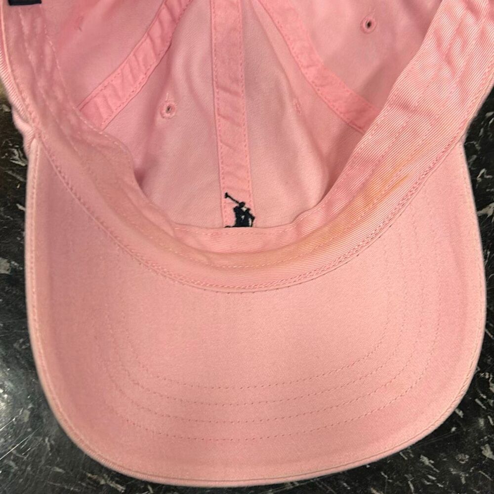 Polo Ralph Lauren Hat Cap Lt Pink Embroidered Logo - Picture 8 of 9